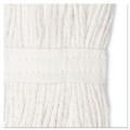 Mop Heads | Boardwalk BWK224CCT 24 oz. Cotton Premium Cut-End Wet Mop Heads - White (12/Carton) image number 3