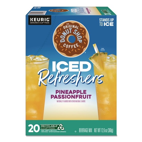Coffee - Caffeinated | The Original Donut Shop 5000379381 ICED Refreshers K-Cup Pods - Pineapple Passion Fruit (20/Box) image number 0