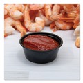 Cups | SOLO P150BLK 1.5 oz HIPS Plastic Portion Container - Black (2500/Carton) image number 4