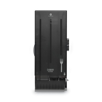 Dixie SSFD120 SmartStock 10 in. x 8.78 in. x 24.75 in. Mediumweight Polystyrene Fork Dispenser - Smoke (1/Carton)