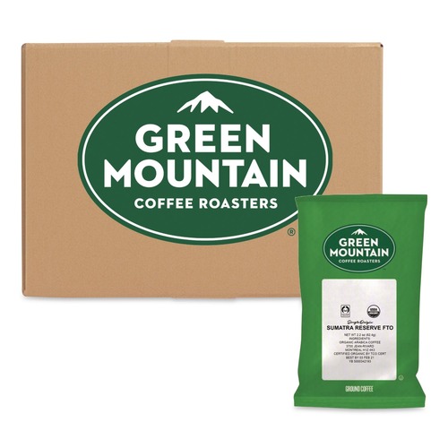 Coffee - Caffeinated | Green Mountain Coffee 5000366907 2.2 oz Fraction Packs - Sumatra Reserve (50/Carton) image number 0