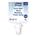 Soap Refills | Tork 401811 1L Refill Unscented Extra Mild Foam Soap (6/Carton) image number 0