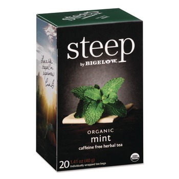 Bigelow RCB17709 1.41 oz. Tea Bag Steep Tea - Mint (20/Box)