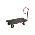 Carts & Trucks | Rubbermaid Commercial FG444100BLA 24 in. x 48 in. x 7 in. 2000 lbs. Capacity Platform Truck - Black image number 1