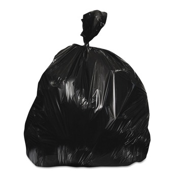 Heritage Z8048WK R01 40 in. x 48 in. 22 mic. 45-Gallon High-Density Waste Can Liners - Black (150/Carton)