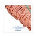 Mop Heads | Boardwalk BWK502OR 5 in. Super Loop Cotton/Synthetic Fiber Wet Mop Head - Medium, Orange (12/Carton) image number 6