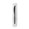 Disposable Knives | Dixie KM5W540 7 in. Grab'N Go Wrapped Knives - Black (540/Carton) image number 6