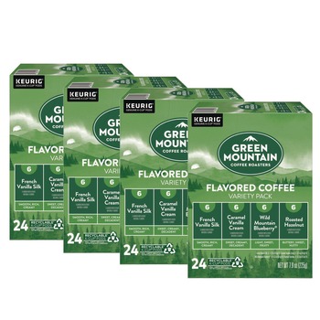 BREAKROOM | Green Mountain Coffee 5000374160 Flavored Variety Coffee K-Cups - Assorted Flavors (96/Carton)