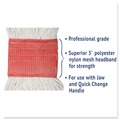 Mop Heads | Boardwalk BWK503WHEA 5 in. Super Loop Cotton/Synthetic Fiber Wet Mop Head - Large, White image number 7