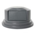 Waste Receptacle Lids | Rubbermaid Commercial FG265788GRAY BRUTE 27.55 in. Dome Top Lid for 55-Gallon Round Containers - Gray image number 3