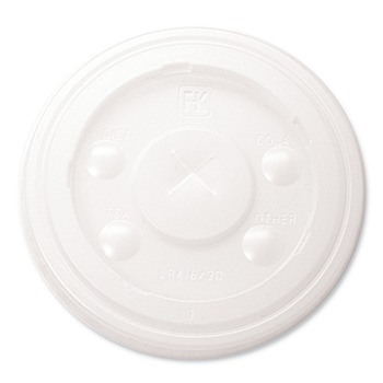 PRODUCTS | Fabri-Kal 000000000009508217 RK Plastic Cup Lids, Fits 16 oz to 20 oz Cold Cups - Translucent (1000/Carton)