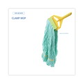 Mop Heads | Boardwalk BWK1200MEA EcoMop Looped-End Recycled Fibers Mop Head - Medium, Green image number 1