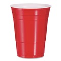 Cups | Dart P16R 16 oz. Plastic Cold Drink Party Cups - Red (1000/Carton) image number 3