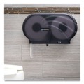 Toilet Tissue Dispensers | San Jamar R4090TBK 9 in. Roll 19 in. x 5.25 in. x 12 in. JBT Twin Toilet Oceans Tissue Dispenser - Transparent Black Pearl image number 4