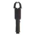 Handles & Braces | Carlisle 3697000 1 in. Diameter x 60 in. Vinyl Coated Jaw Style Metal Mop Handle - Black image number 2