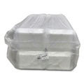 Food Containers & Lids | GEN 4PWH 9.5 in. x 7.19 in. x 1.2 in. #4P Meat Trays - White (500/Carton) image number 3