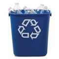 Indoor Waste Receptacles | Rubbermaid Commercial FG295573BLUE 13.63-Quart Rectangular Deskside Recycling Container - Small, Blue image number 3