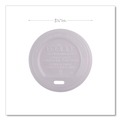 Cup Lids | Eco-Products EP-ECOLID-8 EcoLid PLA Renewable/Compostable 8 oz Hot Cup Lids - White (800/Carton) image number 3