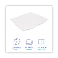 Cleaning Cloths & Wipes | Boardwalk BWK-V030QPW 12 in. x 13 in. DRC Wipers - White (90 Bag, 12 Bags/Carton) image number 5