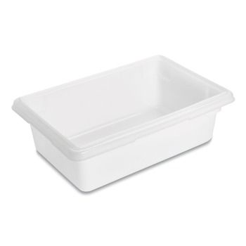 Rubbermaid Commercial FG350900WHT 3.5 Gallon 18 in. x 12 in. x 6 in. Food Tote Box - White
