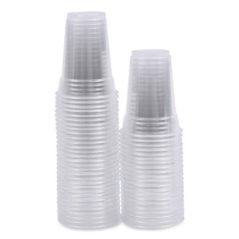 Boardwalk BWKPET9 9 oz. PET Plastic Cold Cups - Clear (50/Sleeve, 20 Sleeves/Carton)