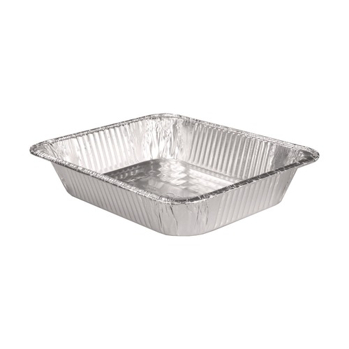 Steam Table Parts | Handi-Foil 32135 10.38 in. x 12.75 in. Half-Size Deep Aluminum Steam Table Pans (100/Carton) image number 0