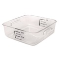 Food Storage Containers & Lids | Rubbermaid Commercial FG630200CLR SpaceSaver 8.8 in. x 8.75 in. x 2.7 in. 2 qt. Plastic Square Containers - Clear image number 0