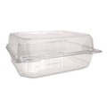 Perforated Roll & Hand Towels | Karat FP-HC99PET-1C PET Plastic Hinged Container 9 x 9 x 3.6 Clear Plastic 100/Pack 2 Packs/Carton image number 6