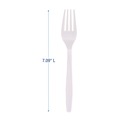 Disposable Forks | Boardwalk BWKFORKHWPPWH Heavyweight Polypropylene Fork Cutlery - White (1000/Carton) image number 2