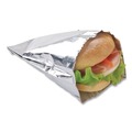 Food & Utility Bags | Bagcraft 300533 6 in. x 3/4 in. x 6-1/2 in. Foil Sandwich Bags - Silver (1000/Carton) image number 2