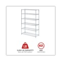 Racks & Shelving | Alera ALESW664818SR NSF Certified 6-Shelf 48 in. x 18 in. x 72 in. Wire Shelving Kit - Silver image number 4