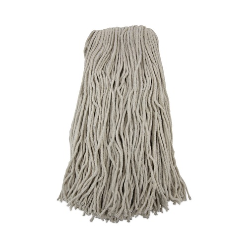 Mop Heads | Boardwalk BWK2032CEA #32 Cut-End Cotton Wet Mop Head - White image number 0