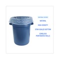 High-Density Trash Bags | Boardwalk V8647ENKR01 43 in. x 47 in. 56 gal. 19 Microns High-Density Can Liners - Natural (150/Carton) image number 6