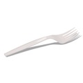 Perforated Roll & Hand Towels | Dixie FMP23C Mediumweight Polypropylene Fork Cutlery - White (1000/Carton) image number 1