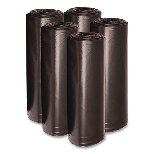 Low-Density Trash Bags | Boardwalk X8647XKKR01 43 in. x 47 in. 56 gal. 1.6 mil Recycled Low-Density Polyethylene Can Liners - Black (100/Carton) image number 0