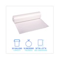 High-Density Trash Bags | Boardwalk Z6037XNKR01 30 in. x 37 in. 30 Gallon 16 mic High Density Industrial Coreless Roll Can Liners - Natural (500/Carton) image number 7