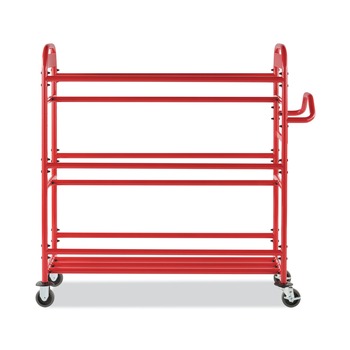 MAIL CARTS | Rubbermaid Commercial 2144269 57 in. x 18.5 in. x 55 in. 450 lb. Capacity Metal Tote Picking Cart - Red
