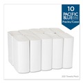 Perforated Roll & Hand Towels | Georgia Pacific Professional 20887 10.2 in. x 10.8 in. 1-Ply Pacific Blue Ultra Folded Paper Towels - White (2200/Carton) image number 2