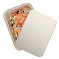 Food Containers & Lids | Handi-Foil 2060L 7 in. x 5 in. Laminated Aluminum Board Lid - Silver/White (500/Carton) image number 4