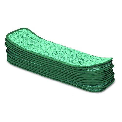 Mop Heads | Rubbermaid Commercial FGQ41200GR00 18.5 in. x 5.5 in. Microfiber Dust Pad - Green (12/Carton) image number 0