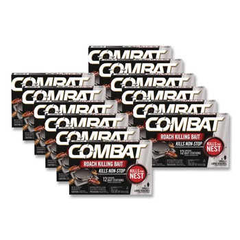 INSECTICIDES | Combat 23400 05701 0.42 oz. Roach Bait Insecticide (10/Carton)