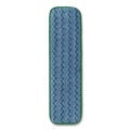 Mop Heads | Rubbermaid Commercial FGQ41000GR00 18.5 in. x 5.5 in. x 0.5 in. Microfiber Wet Mopping Pad - Green (12/Carton) image number 0