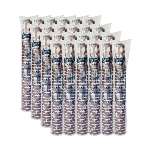 Cups | Dart DWTG24ST Thermoguard 24 oz. Insulated Paper Hot Cups - Steam Print (600/Carton) image number 0