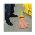 Mop Heads | Boardwalk BWK503OR Super Loop Cotton/Synthetic Fiber Wet Mop Head - Large, Orange (12/Carton) image number 3