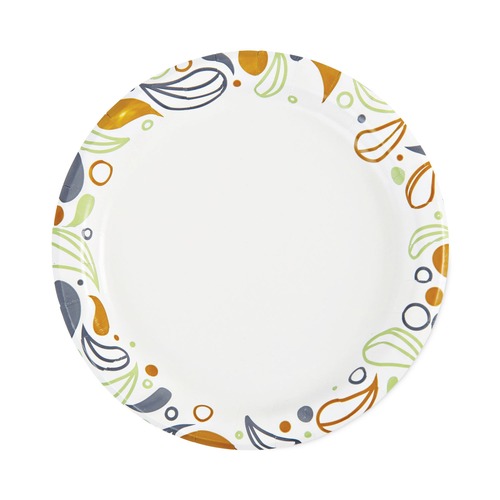 Plates | Boardwalk BWKDEER6PLT 6 in. Diameter Coated/Soak Proof Deerfield Printed Paper Plates - Multicolor (250/Pack, 4 Packs/Carton) image number 0