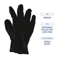 Food Service Disposable & Single Use Gloves | Boardwalk BWK396MCT 4.4 mil Disposable General-Purpose Powder-Free Nitrile Gloves - Medium, Black (1000/Carton) image number 9