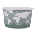 Food Containers & Lids | Eco-Products EP-BSC12-WA 4.05 in. x 2.5 in. 12 oz. World Art Renewable and Compostable Paper Food Container - Green (500/Carton) image number 1
