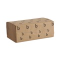 Perforated Roll & Hand Towels | Boardwalk B6210 9 in. x 9-9/20 in. Singlefold Paper Towels - Natural (16/Carton) image number 1