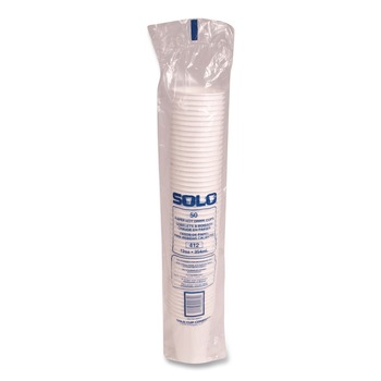 SOLO 412WN-2050 Paper Hot Cups 12 oz White 50/Pack