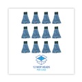 Mop Heads | Boardwalk BWK402BL Cotton/Rayon Fiber Premium Standard Mop Head - Medium, Blue (12/Carton) image number 2